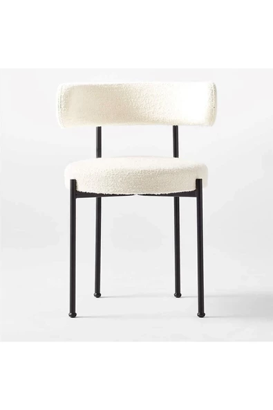 BiSandalye 4 Adet Rols Modern Yemek Masası Sandalyesi Teddy Sandalye Mutfak Sandalyesi - 5