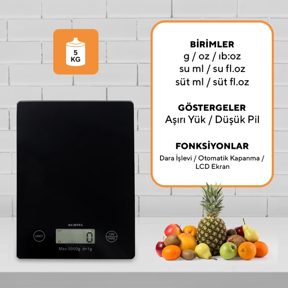 Elektrikli Cam Mutfak Tartısı HKS-03 - 4