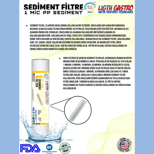 LİGTH GASTRO AÇIK KASA 5 FİLTRE SU ARITMA CİHAZI FİLTRE SETİ - Resim 3