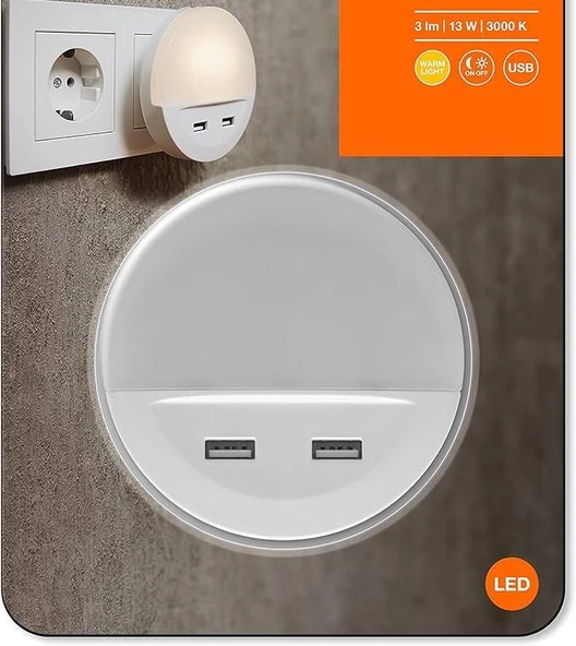 Usb Girişli Gece Lambası 13 W - 2