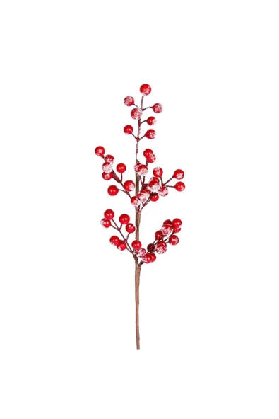 Yılbaşı Çiçeği Pike Berry Karlı Kırmızı 40 Cm ürün görseli