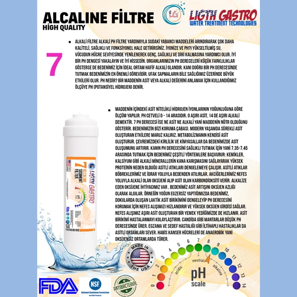 LİGTH GASTRO AÇIK KASA SU ARITMA CİHAZI 7 FİLTRE 14 AŞAMA SET - Resim 9