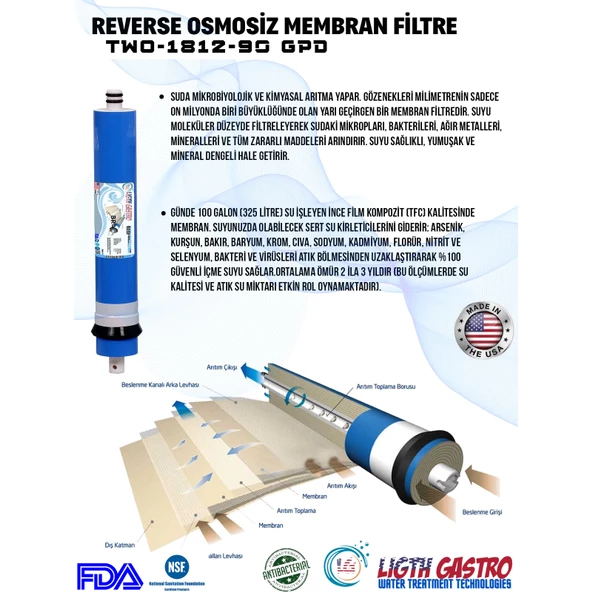 LİGTH GASTRO AÇIK KASA SU ARITMA CİHAZI 7 FİLTRE 14 AŞAMALI SET - Resim 6