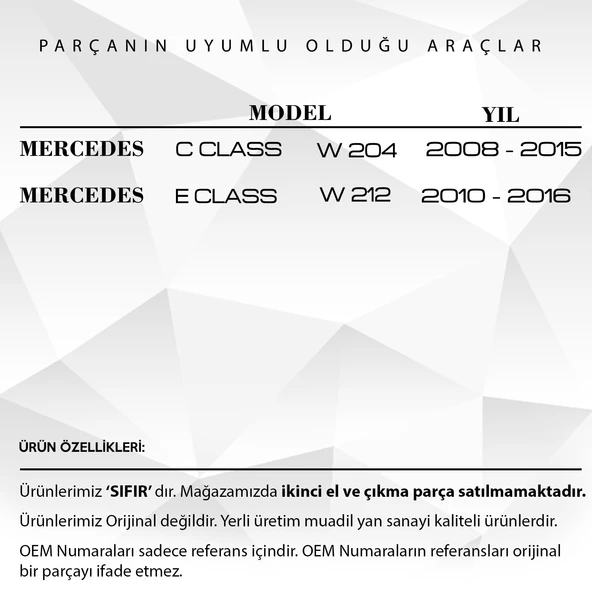Mercedes C Class W204, E Class W212 için Torpido Mandalı (BEJ) - 2