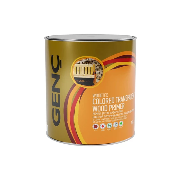 Genç Renkli Şeffaf Ahşap Astar 8621 Açık Meşe 2.5 l - Resim 2