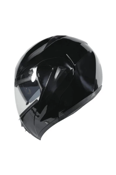 VRT MB808 Full Face Çene Açılır Güneş Vizörlü Motosiklet Kaskı M Beden Siyah - 5