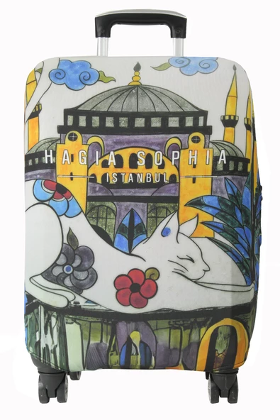 My Saraciye 121 Ayasofya / Hagia Sophia KEDİ VALİZ / BAVUL Büyük, Orta, Kabin Boy Kılıf Seti - 121 Ayasofya / Hagia Sophia KEDİ - 5