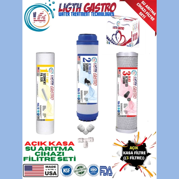 LİGHT GASTRO AÇIK KASA 3 ÖN FİLTRE SETİ