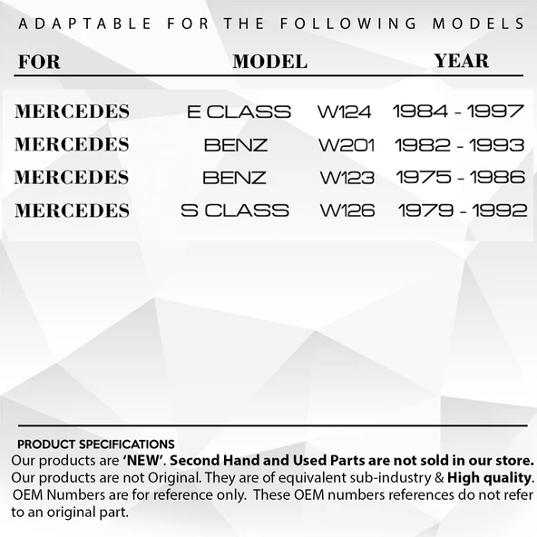 Mercedes W124, W201,W123,W126  için Güneşlik Ayağı-Mavi - 11