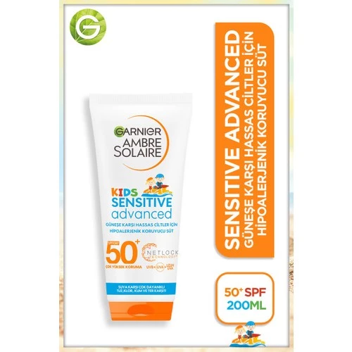 Garnıer Ambre Solaıre Sensıtıve Advanced Çocuk Güneşe Karşı Hassas Ciltler Için Hipoalerjenik Koruyucu Süt 50Spf 200Ml