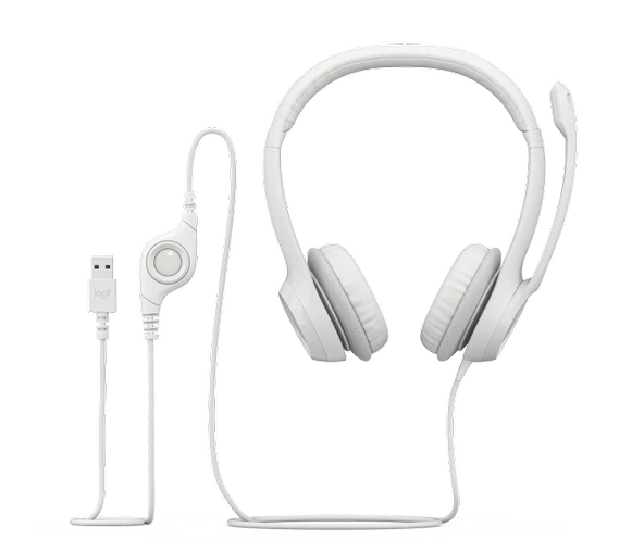 LOGITECH H390 MIKROFONLU BEYAZ KULAKLIK  981-00128 - 3