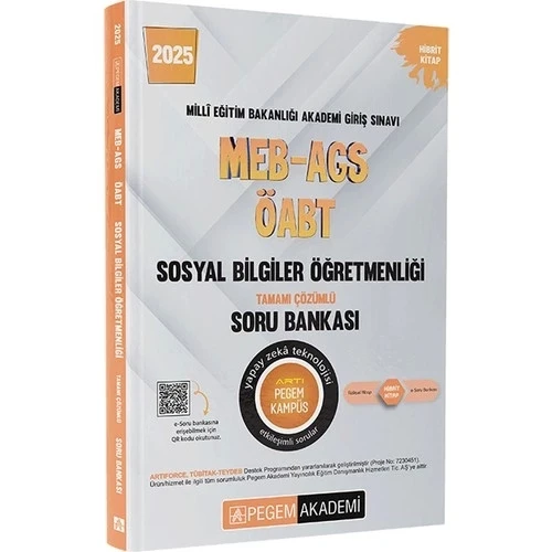 PEGEM 2025 MEB-AGS ÖABT SOSYAL BİLGİLER ÖĞRETMENLİĞİ ÇÖZÜMLÜ SORU BANKASI
