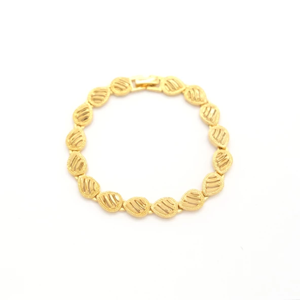 Çelik Bileklik Altın kaplama Kadın Sıralı Damla Model BLK-1055 - 2