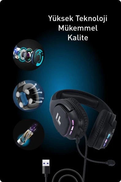 Fashcolle G900 7.1 Virtual Sound Oyuncu Kulaklığı - 6