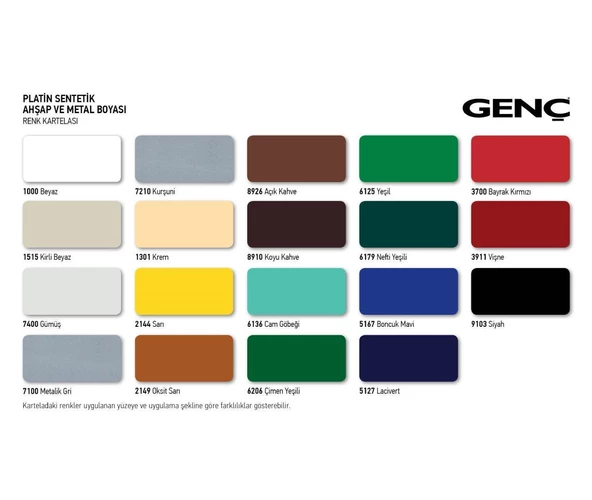 Genç Sentetik Parlak Ahşap Metal Boyası 9103 Siyah 2.5 l - 5