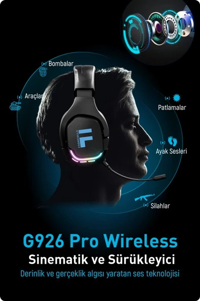 Fashcolle G926 Pro Wireless Oyuncu Kulaklığı - 2