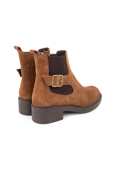 Muya Jua 6 Nokta Anatomik Taban Topuk Dikeni Hakiki Deri Kadın Bot - 8