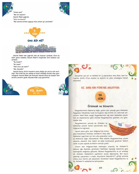 365 Günde Peygamberler Tarihi ve 365 Günde Peygamberimin Arkadaşları Set Timaş Çocuk - Resim 2