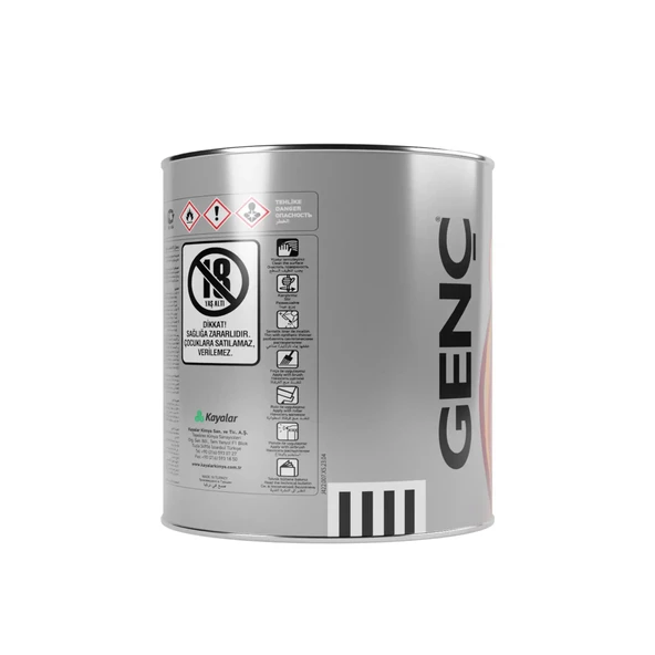 Genç Sentetik Parlak Ahşap Metal Boyası 8926 Açık Kahve 2.5 l - 4