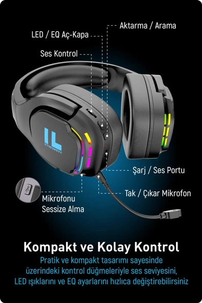Fashcolle G926 Pro Wireless Oyuncu Kulaklığı - 8