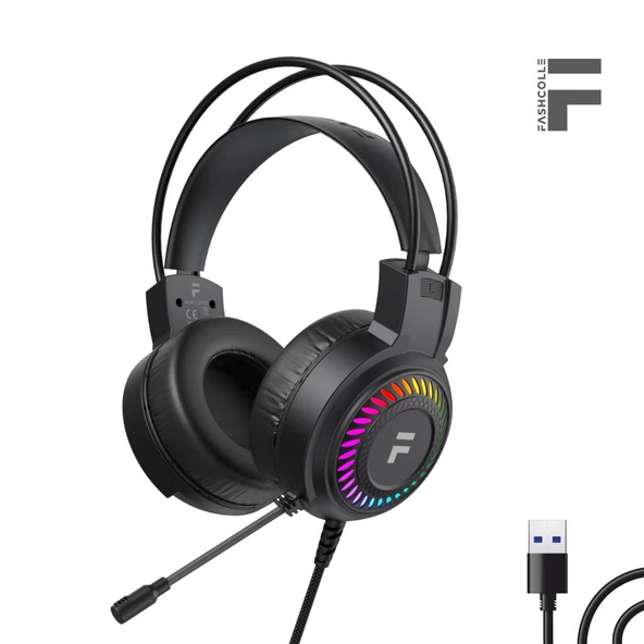 Fashcolle 7.1 Virtual Surround Rgb Profesyonel Oyuncu Kulaklığı (FC8100B)