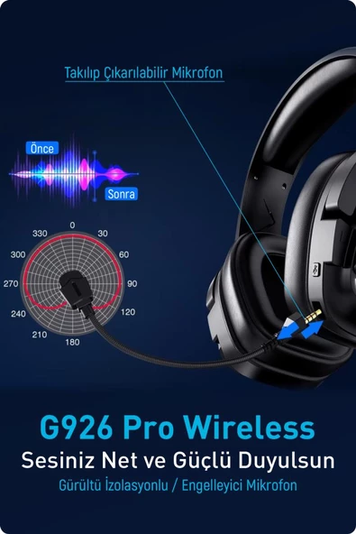 Fashcolle G926 Pro Wireless Oyuncu Kulaklığı - 5
