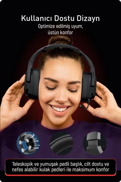 Fashcolle G900 7.1 Virtual Sound Oyuncu Kulaklığı - 3