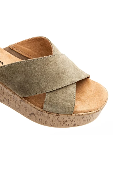 Hush Puppies Kosa Anatomik Taban Hakiki Deri Kadın Terlik - Resim 11