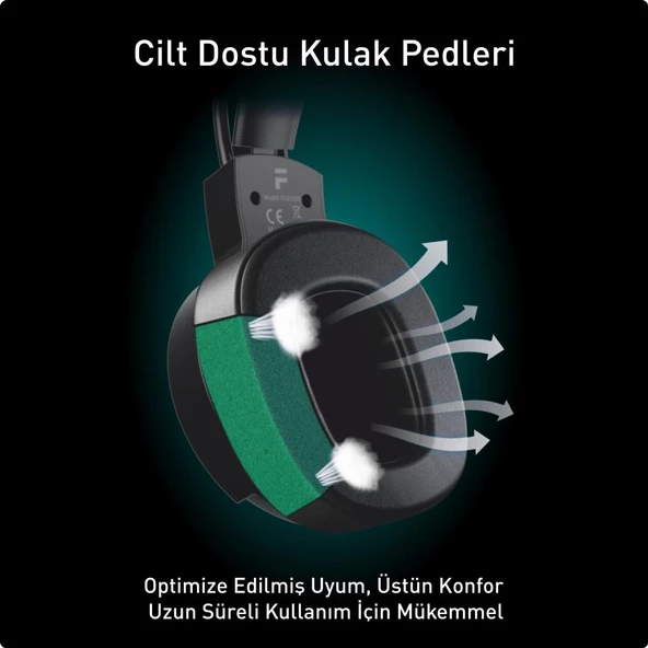 Fashcolle 7.1 Virtual Surround Rgb Profesyonel Oyuncu Kulaklığı (FC8100B) - 3