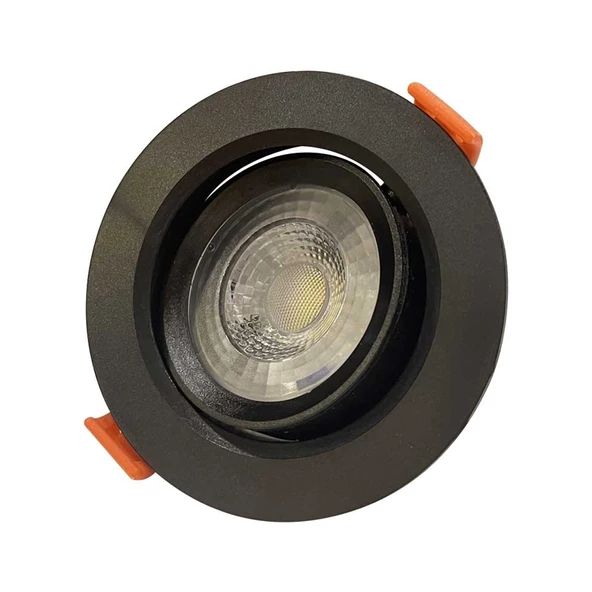 ACK AD01-00501 5W Siyah 3000K Sıva Altı Yuvarlak Led Downlıght - 2