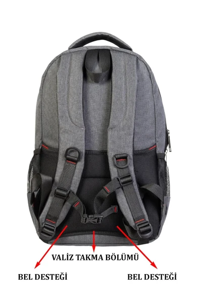 Dada 06 Laptop Bölmeli 15. İnç Su Geçirmez Kumaş Sırt Çantası - 7