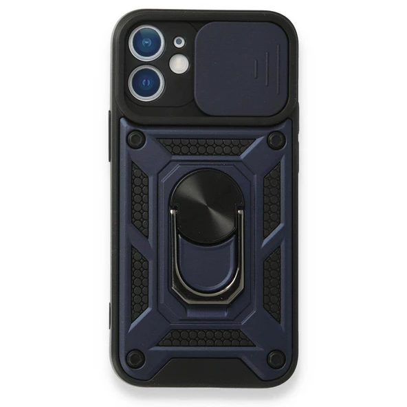 Smody Apple iPhone 11 İle Uyumlu Kılıf Kamera Korumalı Sürgülü Yüzüklü Standlı Tank - 2