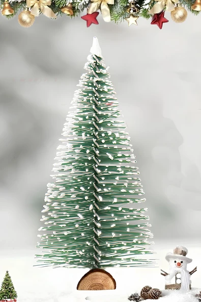 Dekoratif 35 cm Masa Üstü Yılbaşı Çam Ağacı – Bükülebilir Sedir Yeni Yıl Ağacı, Mini Boy