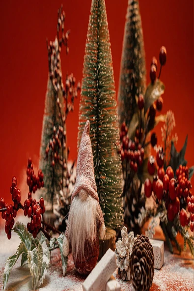 Dekoratif 35 cm Masa Üstü Yılbaşı Çam Ağacı – Bükülebilir Sedir Yeni Yıl Ağacı, Mini Boy - 5