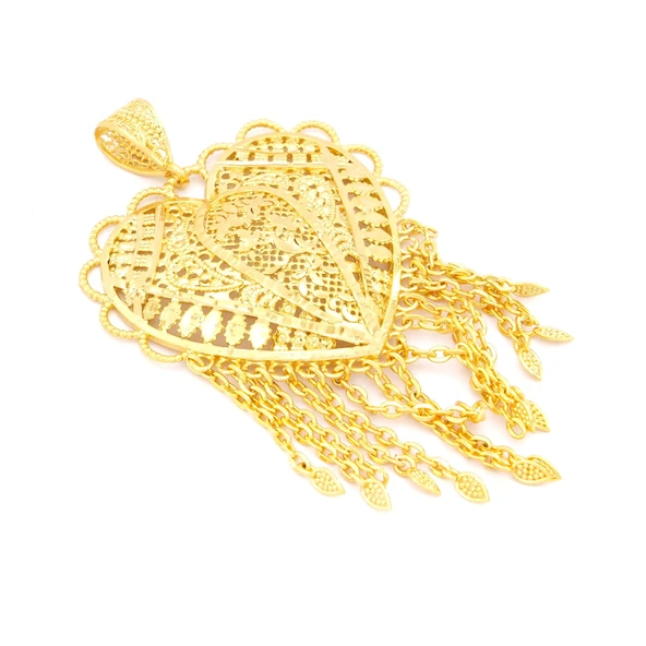 Altın Kaplama İşlemeli Hint işi İmitasyon Kolye ucu TGR-590 - Resim 2