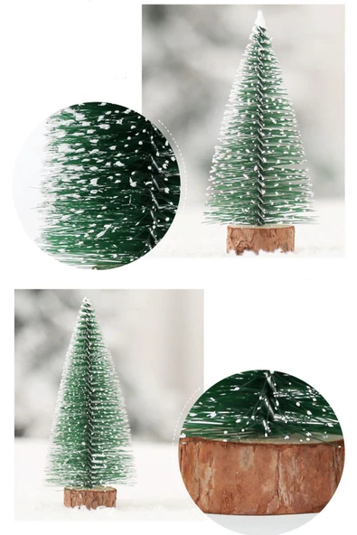 Dekoratif 35 cm Masa Üstü Yılbaşı Çam Ağacı – Bükülebilir Sedir Yeni Yıl Ağacı, Mini Boy - 4