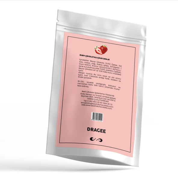 Pembe Çikolatalı Çilek Draje - 2