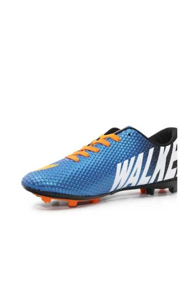 Walked 401 Mavi Turuncu Erkek Krampon Futbol Spor Ayakkabı - 5