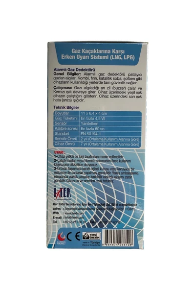 İtek Alarmlı Gaz Dedektörü NYS3 - 3