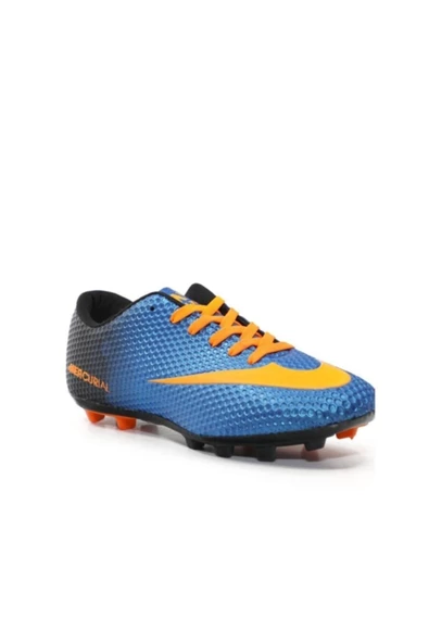 Walked 401 Mavi Turuncu Erkek Krampon Futbol Spor Ayakkabı - 4