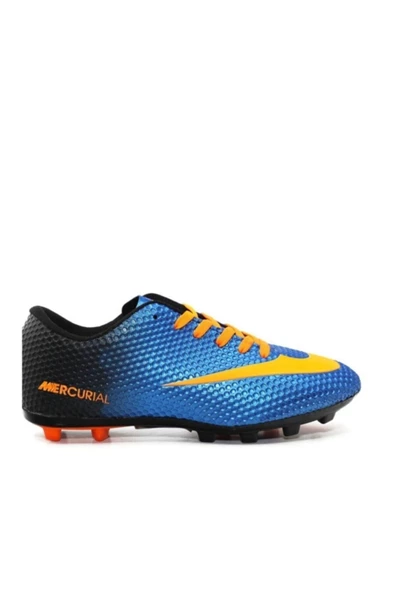 Walked 401 Mavi Turuncu Erkek Krampon Futbol Spor Ayakkabı - 3