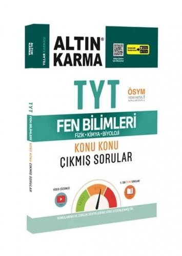 ALTIN KARMA TYT FEN BİLİMLERİ KONU KONU ÇIKMIŞ SORULAR 2022