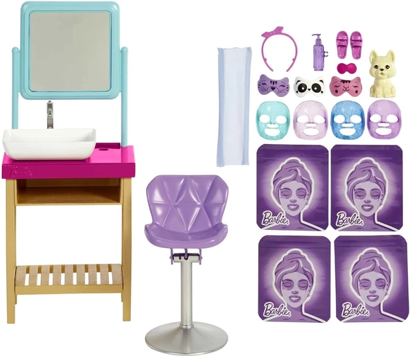 Barbie Wellness Işıltı Dolu Spa Günü Oyun Seti HCM82 - 5