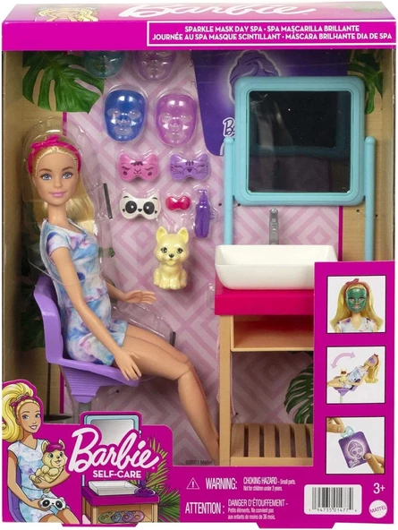 Barbie Wellness Işıltı Dolu Spa Günü Oyun Seti HCM82 - 6