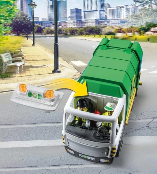 Playmobil 71234 Geri Dönüşüm Kamyonu - 6