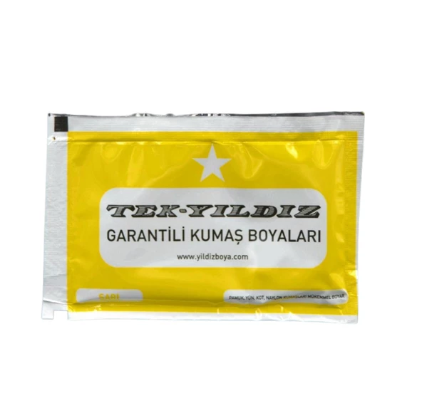 Tek Yıldız Kumaş Boyası Sarı 10 gr