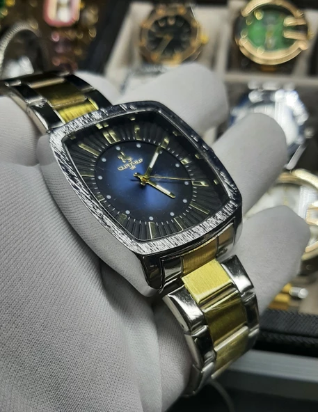QUARTZ LACİVERT KADRAN ÇELİK ERKEK SAAT - 4