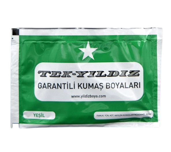 Tek Yıldız Kumaş Boyası Yeşil 10 gr