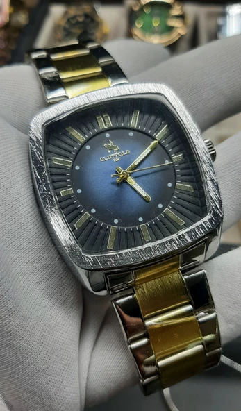 QUARTZ LACİVERT KADRAN ÇELİK ERKEK SAAT - 2