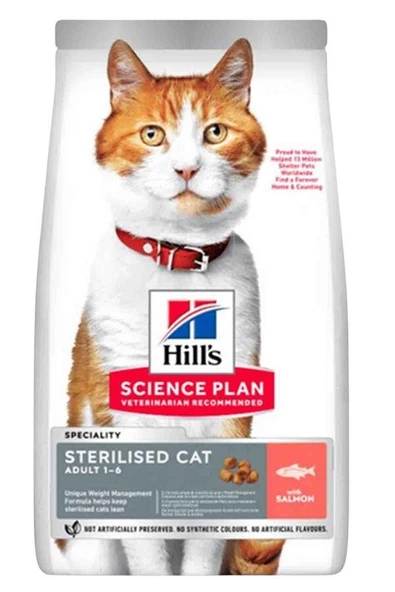 Hill's SCIENCE PLAN Kısırlaştırılmış Yetişkin Somonlu Kedi Maması 13+2kg